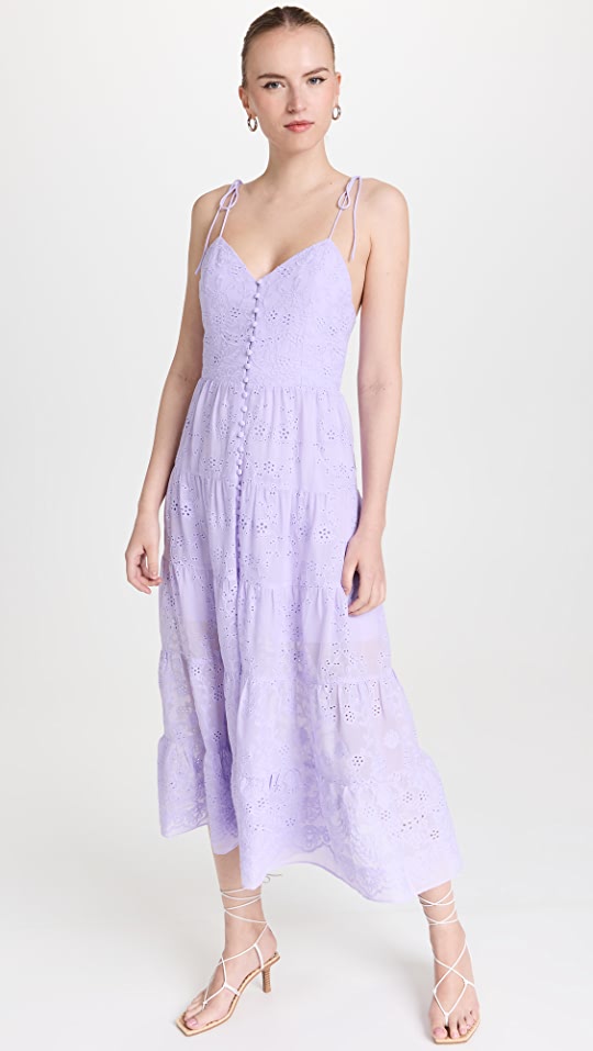 Shopbop:alice + olivia Shanti 花卉层褶连衣裙
