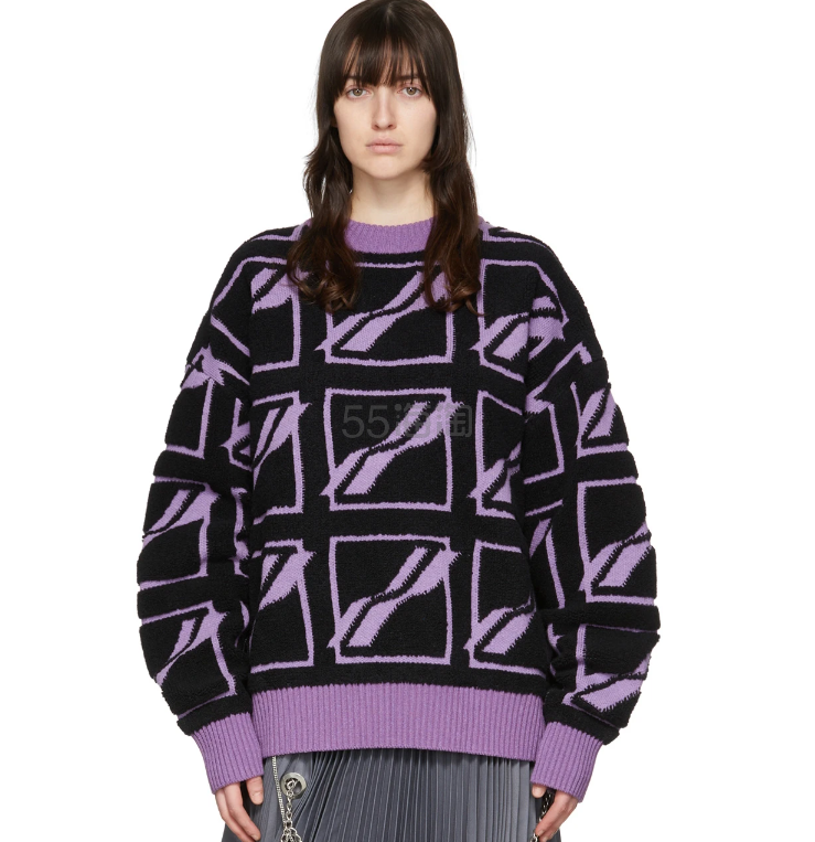 We11done 紫色羊毛毛衣 3.3折 $224（约1500元）